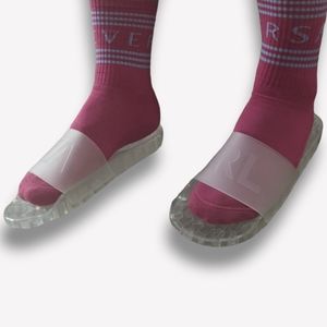 Karl Lagerfeld Paris Taylin Monogram Pool Slides Clear, 10